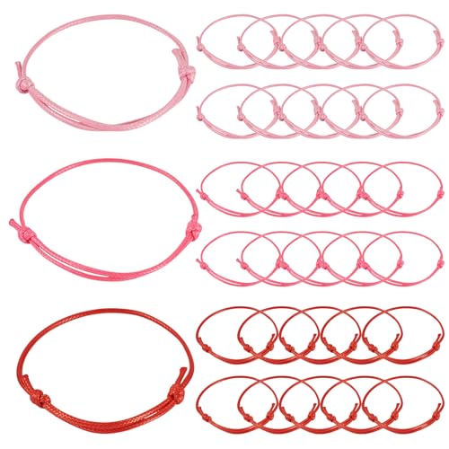 Cheriswelry 60Pcs Adjustable Bracelet Making Korean Waxed Polyester Cord Bracelets Friendship Bracelet String 40-70mm Mixed Color for Women Men Jewelry Making Accessory - color: Mixed Color*4