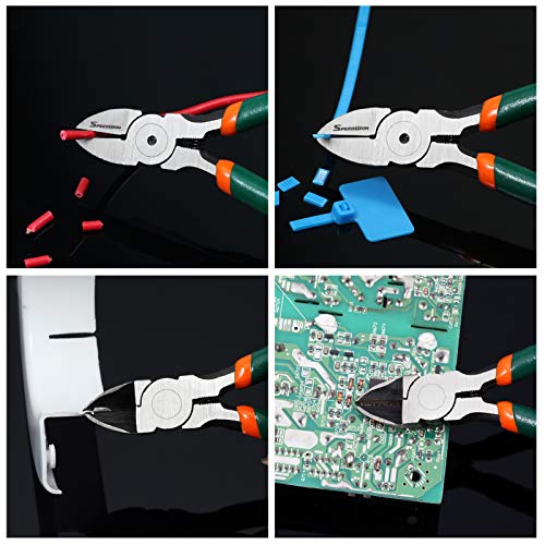 SPEEDWOX Precision Side Cutter 5 Inch Mini Flush Cutters Diagonal Wire Cutting Pliers with Spring Functional Precision Tools for Cutting Electronics Wires Jewelry DIY and Handmade - size: 5"