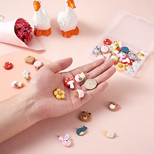 Craftdady Resin Plastic Miniature Food Snack Pendants Charms Ice Drink Juice Pendants Cute Bottle Fruit Keychain Charms Hang Ornament for DIY Craft Earring Bracelet Necklace Jewelry Making - color: Mixed Color 18 Styles
