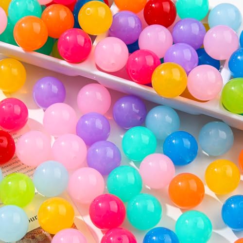 20mm Color Acrylic Beads 180pcs Chunk Bubblegum Bead Color Pen Ball Beads for Pen Bag Jewelry Making Necklace Bracelets(guodong) - color: blue&green&pink