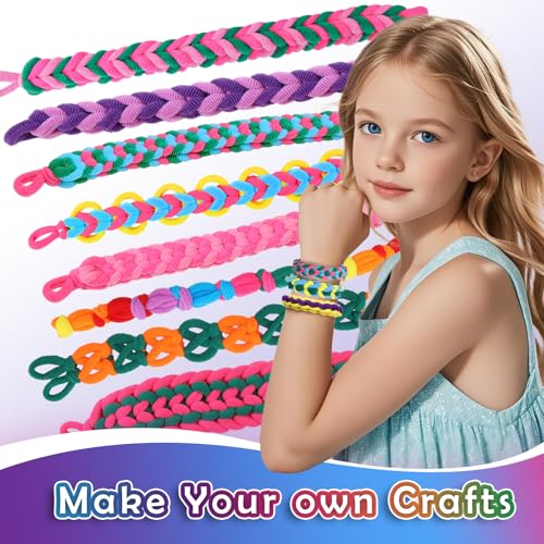 FUNiOi 1000 PCS Cat Weaving Loom Refill for Bracelet Making Kit, DIY Arts and Crafts Supplies, Baby Hair Ties for Girls Ages 6-12, Gift Idea for Kids and Beginners - size: Loom Loops Refill