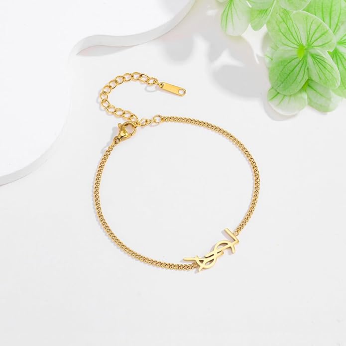 Luxury Gold bracelet for Women,18K monogram Exquisite monogram interwoven Charm Bracelet for Women Gold Jewelry Gifts