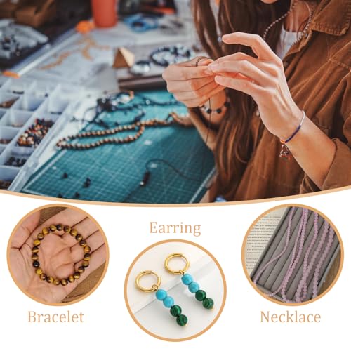 Vinswet 45pcs 8mm Howlite Natural Stone Beads Round Genuine Real Stone Beading Loose Gemstones DIY Smooth Bead for Bracelet Necklace Earrings Jewelry Making - color: Howlite, size: 8mm