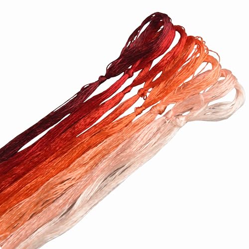 8 Skeins Mulberry Silk Floss Embroidery Thread Floss-Cross Stitch Threads China Silk Woven Jewelry Threads DIY Sewing Kits (02) - color: 02