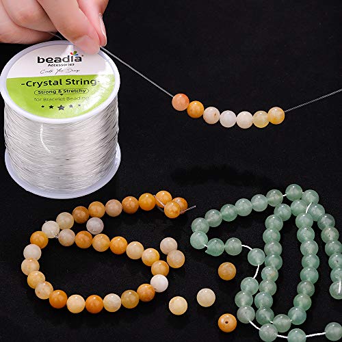 BEADIA Elastic Crystal String 0.8mm Clear Bead Cord for Bracelet Beading Jewelry Making 131yard - size: 0.8mm