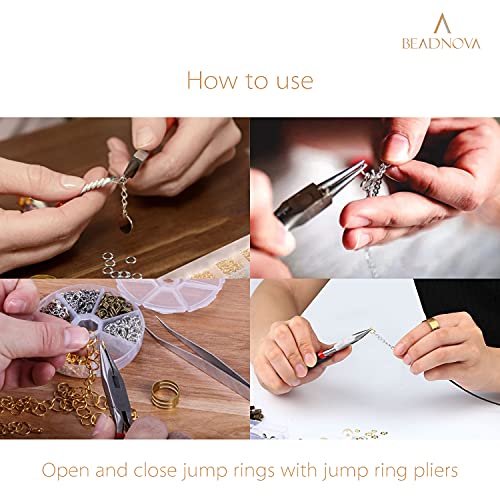 BEADNOVA 8mm Open Jump Rings Copper Jump Rings for Jewelry Making and Keychains (300Pcs) - color: Copper, size: 8mm