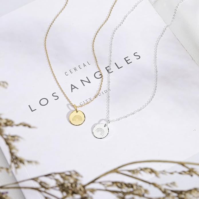 HOPE LOVE SHINE Encouraging Gift for Women - Courage, Strength, Motivational, Inspirational Necklace, Jewelry 16+2", 14k Gold Plated Sterling Silver