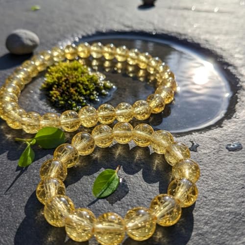DandS ltd Crackle Lampwork Glass Beads for Jewelry Making, Golden, Vibrant DIY Bracelets, Necklaces, Earrings, Beading Supplies & Craft Kits for Handmade Jewelry, 80pcs 0.39 inch (10mm), #J223-10 - color: Golden
