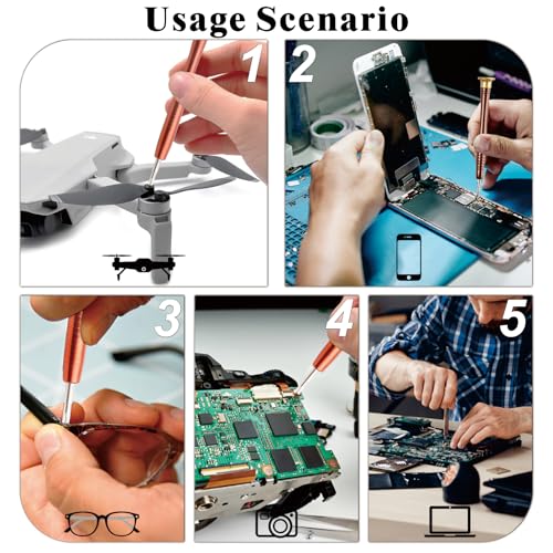 24-in-1 Mini Screwdriver Set, Precision Folding Screwdriver Kit for Jewelry Watch Eyeglass Smartphone Laptop Repair, Compact Micro Screwdriver Bits Set