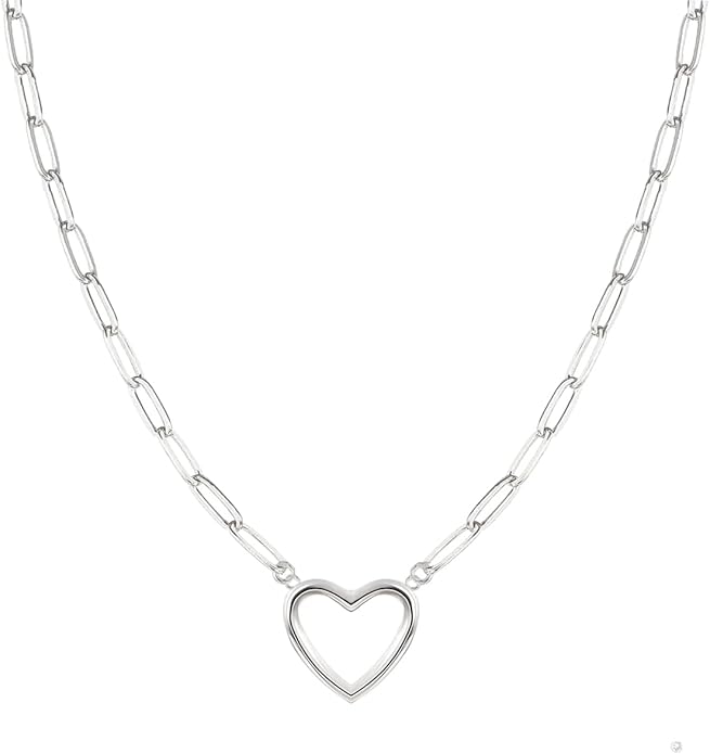 OGD Heart Necklace for Women, 14K Gold Plated Layered Tiny Puffy Heart Pendant Necklace Cute Chunky Heart Choker Necklace Simple Gold Necklace Jewelry for Women Trendy Gift