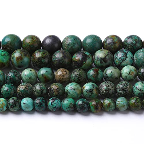 4mm 90pcs Natural African Turquoise Stone Beads for Jewelry Making Round Loose Gemstone Beads DIY Bracelet Necklace Earrings(African Turquoises, 4mm) - color: African Turquoises, size: 4mm