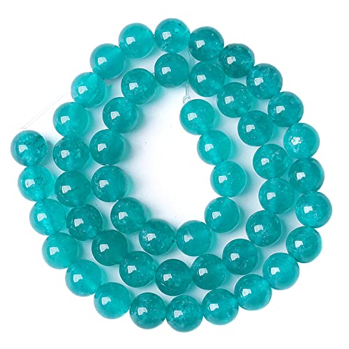 6MM 60PCS Natural Blue Amazonite Chalcedony Stone Crystal Loose Beads for Jewelry Making DIY Bracelet Necklace - color: Amazonite Chalcedony, size: 6mm
