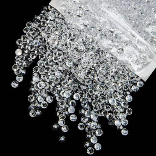 qiipii 1550PCS 5mm Transparent Clear Resin Rhinestones Flatback Jelly Resin Stones Bulk SS20 Diamonds Gems Charms Jewels for Nails Face Eyes Makeup Body Tumblers Mugs Bottles DIY Crafts Shoes Clothes - color: Transparent, size: 5mm Bulk