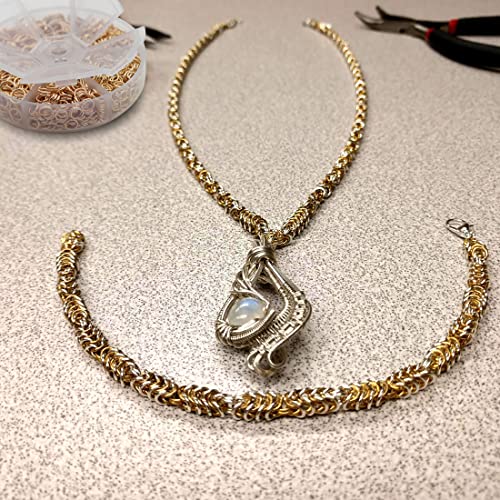 Jump Rings for Jewelry Making 1400 Pcs Nickel Jump Rings 4mm 6mm 5mm 7mm 8mm 10mm Jump Rings with Open/Close Tool for Necklace Bracelet Repair Keychains Jewelry Making Supplies(Nickel) - color: Nickel