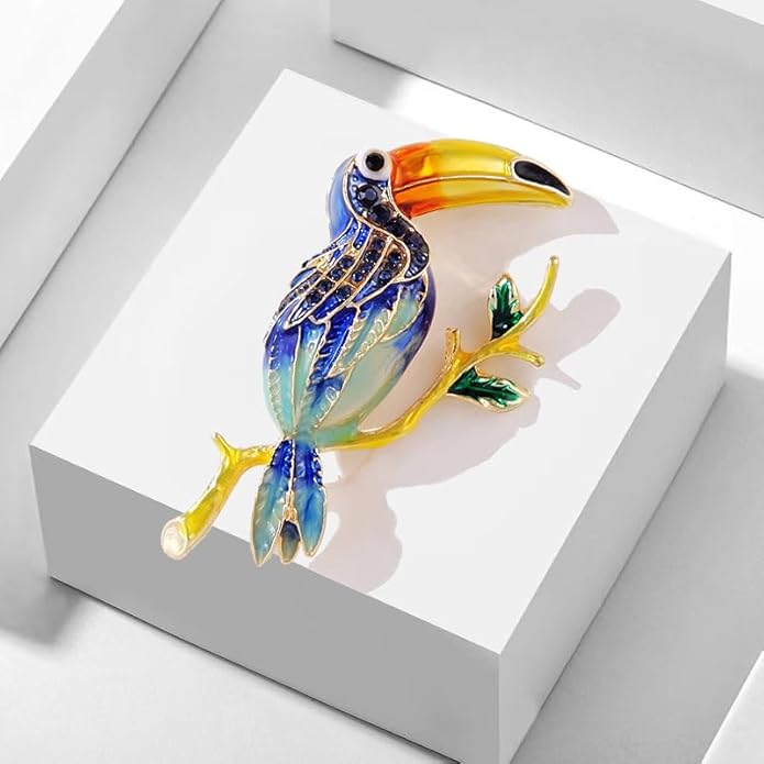 Bird Theme Brooch Pin Cute Bird Animal Brooches Accessories Christmas Birthday Gift for Women