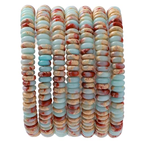 Natural Shoushan Stone Disk Spacer Beads 6x2mm 38cm/str Flat Rondelle Loose Semi Gemstone Caps for Making Bracelets Necklace - color: Shoushan Stone