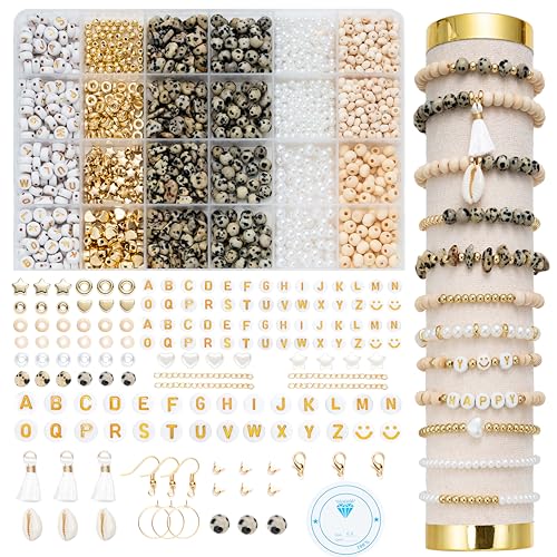 Xylise Jewelry Making Supplies Kit Natural Stone Beads for Irregular Natural Stone with for DIY Craft Bracelet Necklace Earrings for Adults (Variegated) - color: Variegated