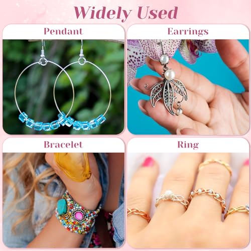 Jeffdad 100 Loop Memory Steel Wire Beading & Jewelry Making Wrapping Stones Necklace & Cable Bracelet (Silver, 100) - size: Silver