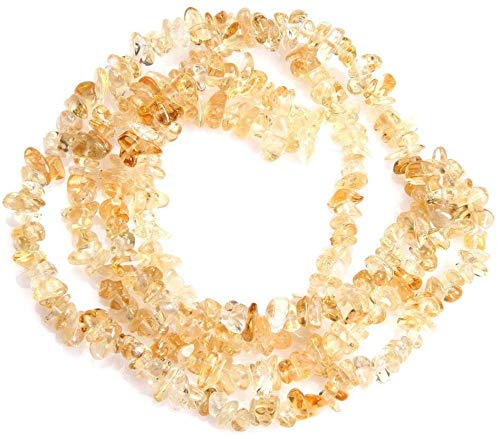 Genuine Citrine Chips Gemstone Beads 5-8mm Irregular Shaped Crystal Chip Stone Loose Bead for Jewelry Making 1 Strand 32" - color: Citrine