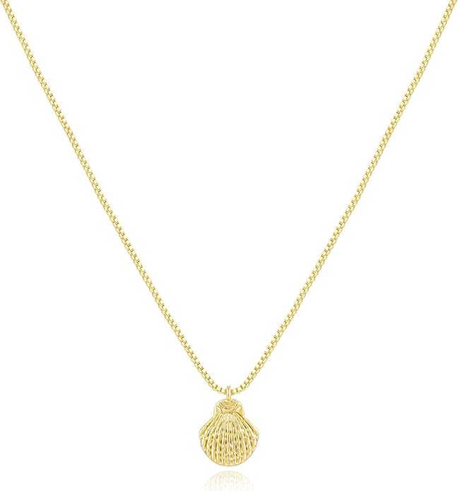 14K Gold Plated Dainty Pendant Butterfly Bead Boot Bee Baseball Flower Compass Airplane Heart Hummingbird Tree Necklace Simple Jewelry Gift for Women