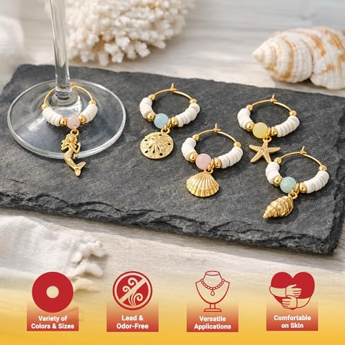 Mandala Crafts Gold Heishi Beads 8mm – 1500 Flat Polymer Disc Clay Beads for Adult Jewelry Making Spacer Beads, Bracelets, Necklaces, and Earrings - color: Gold, size: 8mm 1500 PCs