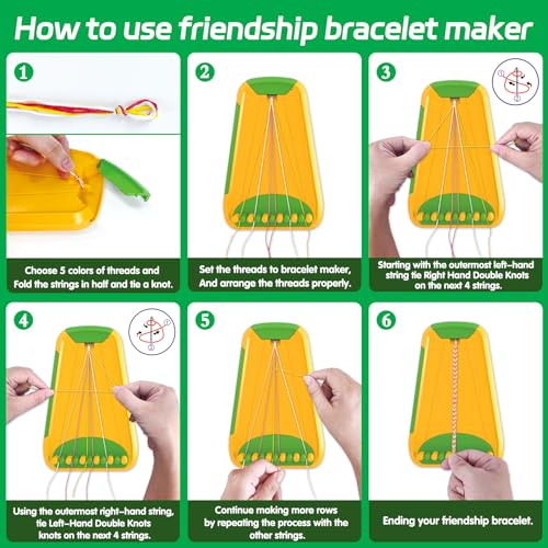 Friendship Bracelet Making Kit for Girls Ages 8-12, Kids Jewelry Making Kit with 28 Pre-Cut Threads and Letter Beads, Arts and Crafts for Kids, Birthday Easter Gifts for 6 7 8 9 10 11 12 Year Old - color: Green