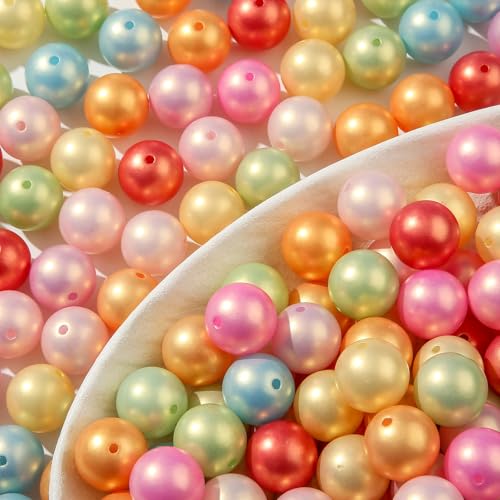 20mm Acrylic Beads 180pcs Chunk Bubblegum Bead Color Pearl Pen Ball Beads for Pen Bag Jewelry Making Necklace Bracelets (qszg) - color: Mint Green&pink