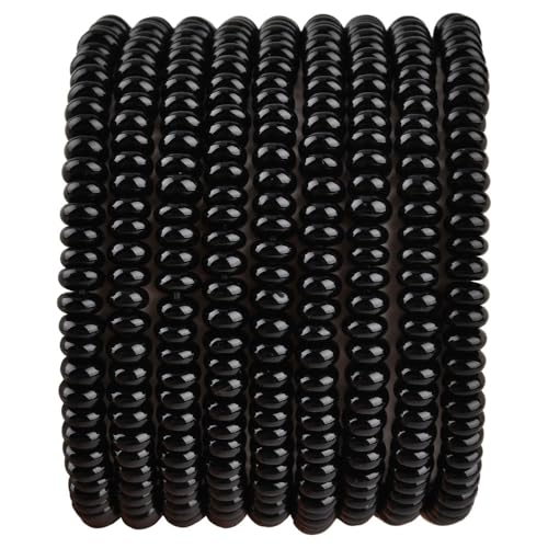 170pcs 4x2mm Natural Black Onyx Disk Rondelle Spacer Agate Stone Semi Precious Gemstone Loose Beads for Jewelry Making 15 Inch - color: Black Onyx