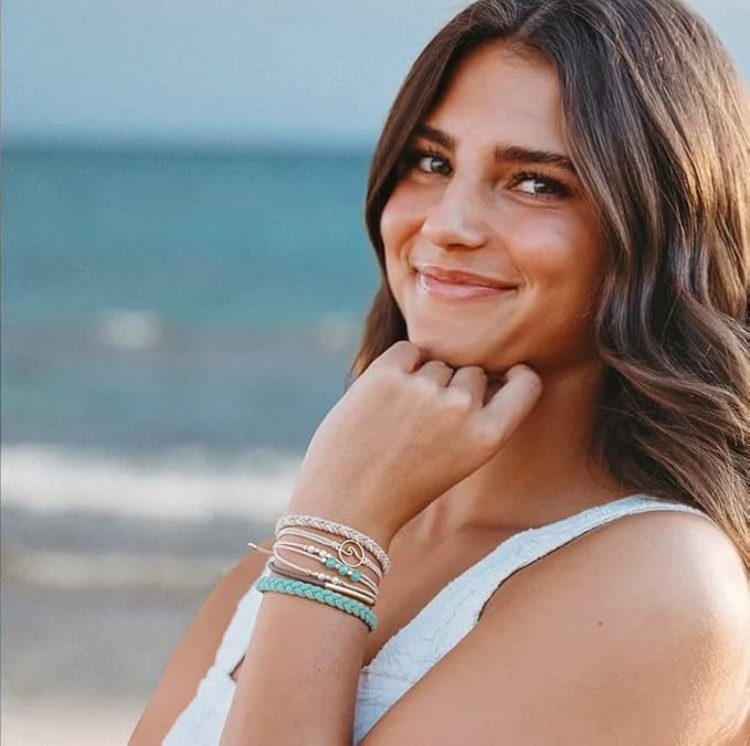 K'lani Reflect Bracelets for Women – Elastic Bracelets and Boho Hair Ties – Cute Hair Ties for Women and Hair Tie Accessories – Stylish Bracelets Boho Style for Hair and Wrist – Set of 5 (Medium)