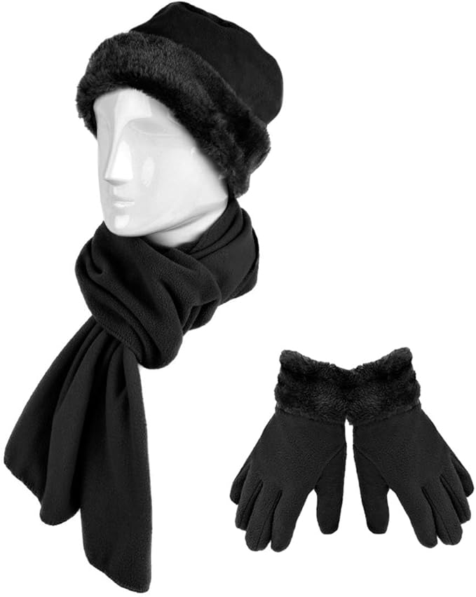 boxed-gifts Women's Warm Fleece Winter - Women's Hat and Glove Set + Hats Gloves Scarves for Women