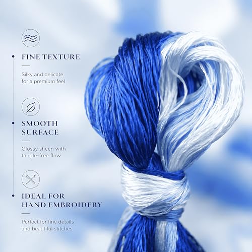 Mulberry Silk Floss Embroidery Thread Floss-Cross Stitch Threads China Silk Woven Jewelry Threads DIY Sewing Kits (104) - color: 104