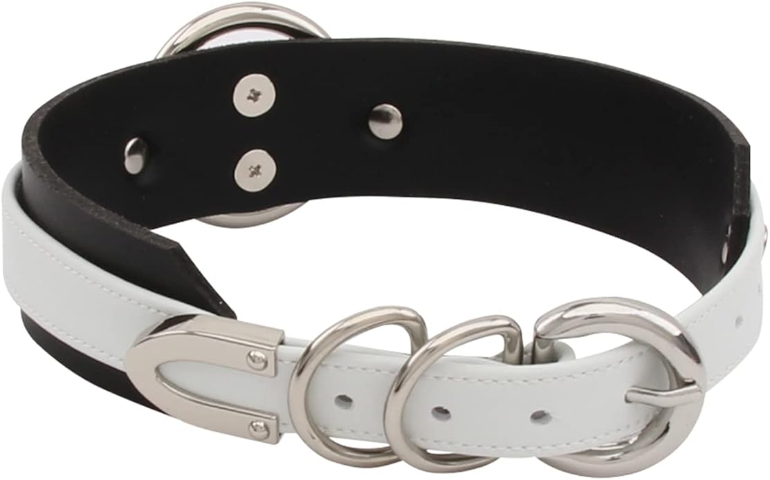 Lookook Fashion O-Ring Faux Leather Choker Necklaces Collar For Womens