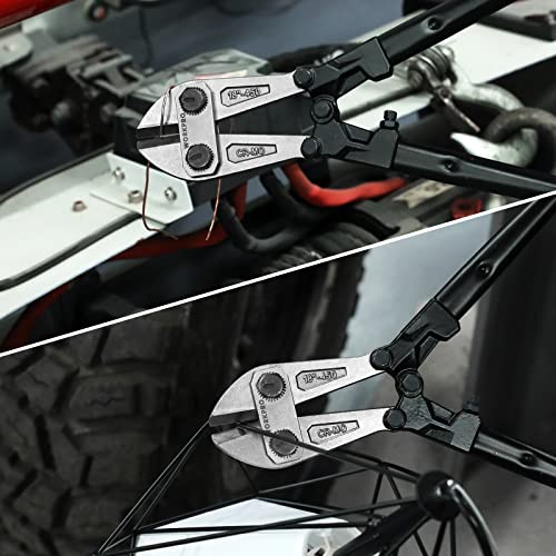 WORKPRO 18" Bolt Cutter, Chrome Molybdenum Steel Blade, Heavy Duty Bolt Cutter with Soft Rubber Grip, Cutting Tool for Cut Chain, Wire, Screw, Rivet, Black,blue,red - size: 18"