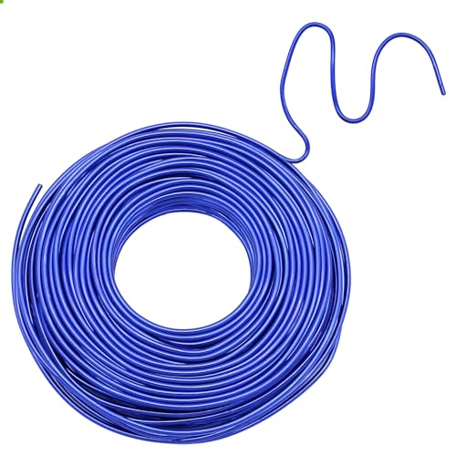 Royal Blue Aluminum Craft Wire 3mm×100FT Bendable Metal Wire 9 Gauge for Jewelry Making DIY Art Projects Floral Fishing Reusable Wires - color: Royal blue, size: 9 Gauge(3mm)