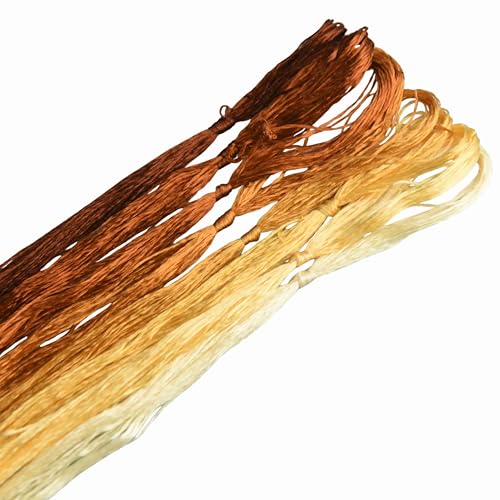 8 Skeins Mulberry Silk Floss Embroidery Thread Floss-Cross Stitch Threads China Silk Woven Jewelry Threads DIY Sewing Kits (16) - color: 16