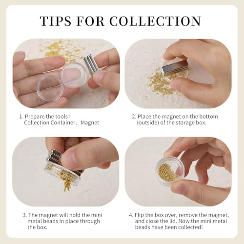 3D Mini Small Metal Stainless Steel Caviar Nail Beads Balls, 0.8-3mm Gold Silver Alloy Nail Art Chain Charms Studs with Tweezers and Dual-end Brush (4-K1-metal-beads-rhinestones) - color: 4-K1-metal-beads-rhinestones