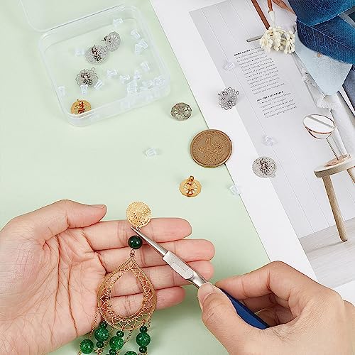 UNICRAFTALE 12pcs 3 Shapes 304 Stainless Steel Stud Earring Findings Mixed Shapes Stud Earring Findings Golden Stainless Steel Color Earrings Metal Ear Studs for DIY Jewelry Making Pin 0.7mm - color: 2 Colors/3 Styles Flower