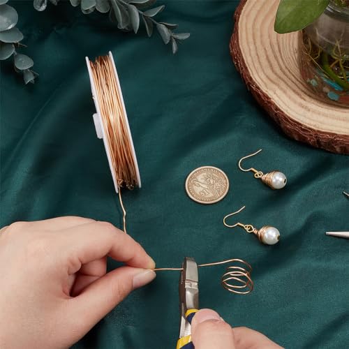 PH PandaHall 18K Gold Plated Copper Wire, 18 Gauge Golden Metal Wire 1mm Jewelry Wire Metal Craft Wire Beading Wire with Spool for DIY Crafts Jewelry Making Wrapping Sculpting, 32ft/10m - size: 1mm/18 Gauge
