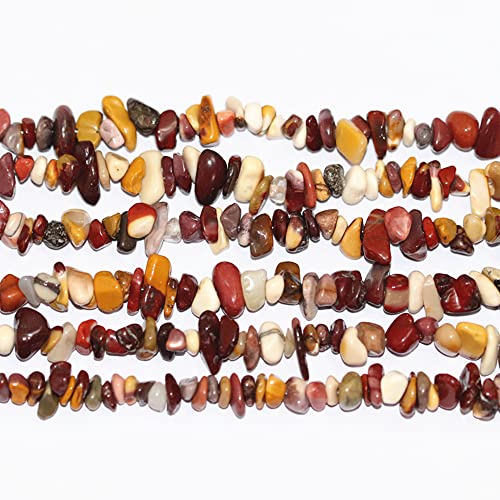 7-8mm Natural Mookaite Gemstone Chips Loose Beads Semi Precious for Jewelry Making DIY Handmade Craft Supplies 1 Strand per Bag Approxi 34" - color: Mookaite Chips