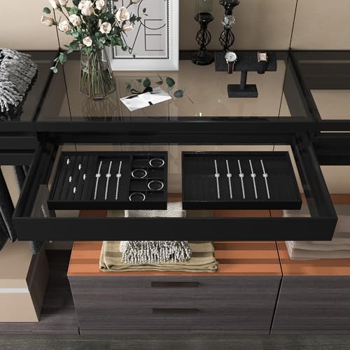 Oirlv Black Premium Leather 12 Grid Jewelry Insert Watch Tray With Removable Pillow Bracelet Bangle Storage Organizer Tray - style: P01709