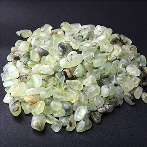 Natural 500 pcs Prehnite No Hole Undrilled Irregular Chip Gemstone Beads Rock Gravel Crystal Tumble Minerals Gravel Specimen Energy Decorative Stone Fish Tank Stone - color: Prehnite