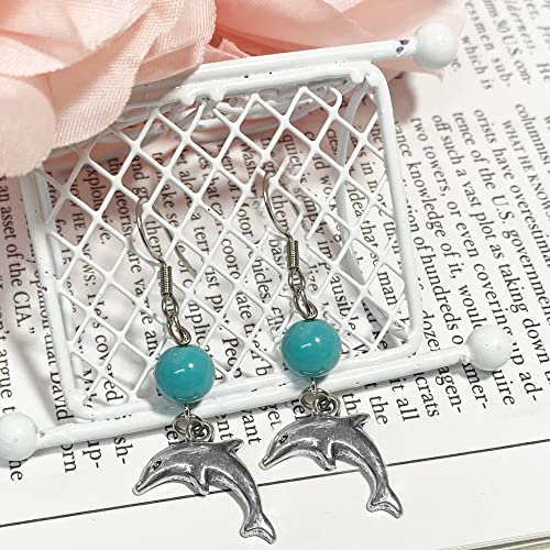 Heather's cf Silver Sea Charms – Antique Pendants, Non-Tarnish, Lead-Free & Nickel-Free, Bulk Ocean Animal Charms for DIY Jewelry, Bracelets, Necklaces, Earrings, Beach Craft Supplies (Sea Animals) - color: Dolphin-80pcs