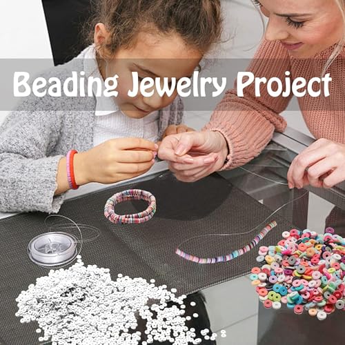 Clay Beads, 2000Pcs White Clay Heishi Beads for Bracelets Making, Flat Round Polymer Heishi Beads for DIY Jewelry Making - color: 2000pcs White