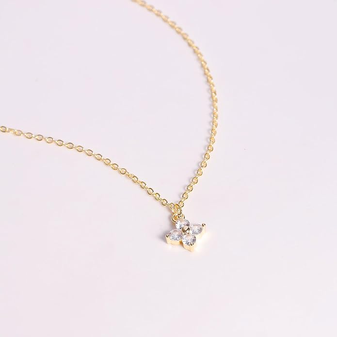14K Gold Plated Dainty Pendant Butterfly Bead Boot Bee Baseball Flower Compass Airplane Heart Hummingbird Tree Necklace Simple Jewelry Gift for Women