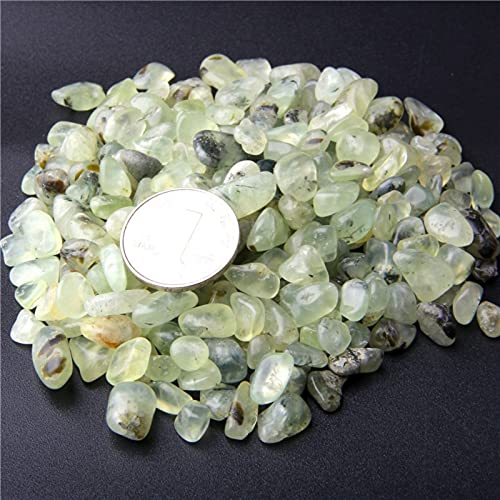 Natural 500 pcs Prehnite No Hole Undrilled Irregular Chip Gemstone Beads Rock Gravel Crystal Tumble Minerals Gravel Specimen Energy Decorative Stone Fish Tank Stone - color: Prehnite