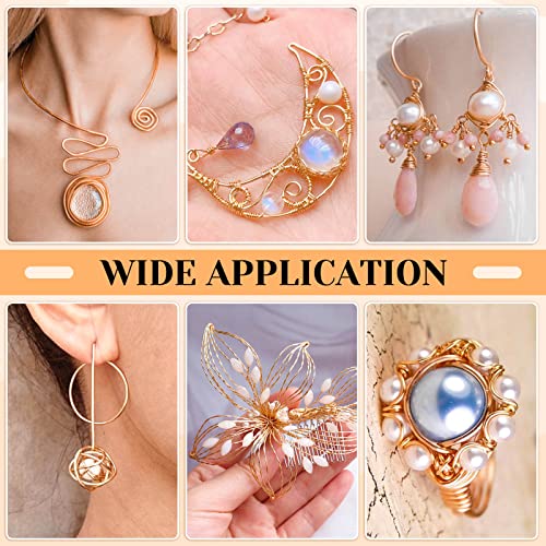 18 Gauge Jewelry Wire for Jewelry Making, Anezus Rose Gold Craft Wire Tarnish Resistant Copper Beading Wire for Jewelry Making Supplies and Crafting (Rose Gold) - color: Rose Gold