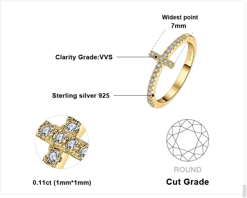 JewelryPalace 14k White Yellow Rose Gold Plated 925 Sterling Silver Rings for Women, Cubic Zirconia Promise Rings for Her, Stackable Wedding Bands Rings for Women Infinity Forever Love Knot Ring