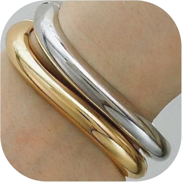Gold/Silver Cuff Bangle Bracelets For Women Chunky Waterdrop Twisted Hinged Bangle Bracelets Minimalist Arm Cuff Bracelet Jewelry Gifts