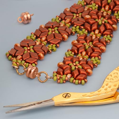The Beadsmith Copper-Plated Clasps – Brass Jewelry Findings, 6 x 4.5 mm, 36 Set - color: Copper