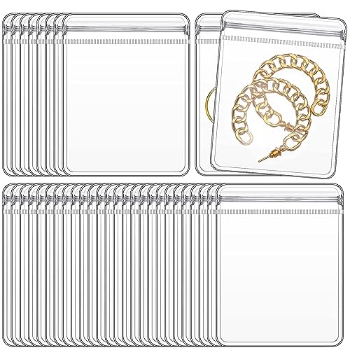 GSXRB PVC Anti Tarnish Jewelry Bags,Jewelry Bags Clear Plastic. Jewelry Pouch for Jewelry Rings and Earrings (100 pcs，3.14x4.72 inches) - size: 3.14*4.72 IN